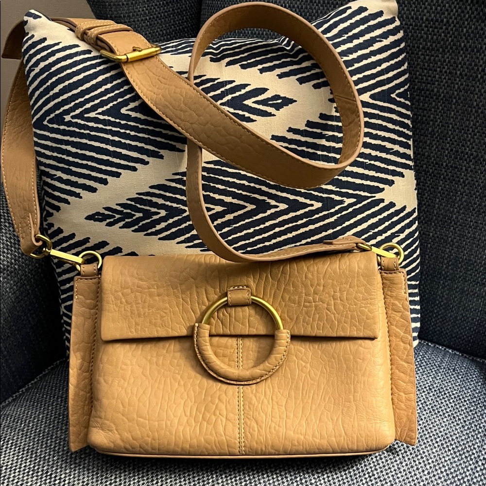Vince Camuto Camel Leather Crossbody Bag